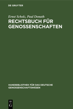 Hardcover Rechtsbuch für Genossenschaften [German] Book