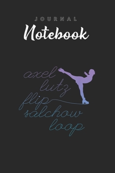 Journal Notebook: Figure Skating T Spitural Blank Pages Rule Lined Journal Notebook with Black Cover Size 6in x 9in  x120 Pages for Kids or Men and Women to Write in