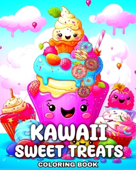 Paperback Kawaii Sweet Treats Coloring Book: Cute Kawaii Candy Coloring Pages for Kids Book