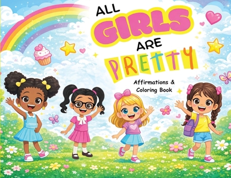 Paperback All Girls Are Pretty: Affirmations and Coloring Book