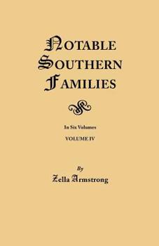 Paperback Notable Southern Families. Volume IV Book