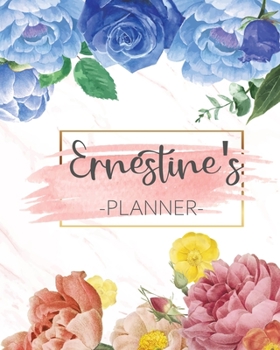 Paperback Ernestine's Planner: Monthly Planner 3 Years January - December 2020-2022 - Monthly View - Calendar Views Floral Cover - Sunday start Book