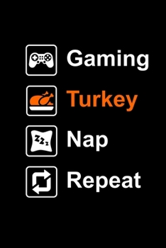 Paperback Gaming Turkey Nap Repeat: Graph Paper Notebook 6x9 Thanksgiving Gift For Gamer & Students Holiday Season Present Teacher For Office Co-Workers Book