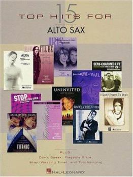 Paperback 15 Top Hits for Alto Sax Book