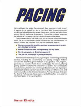 Paperback Pacing: Individual Strategies for Optimal Performance Book