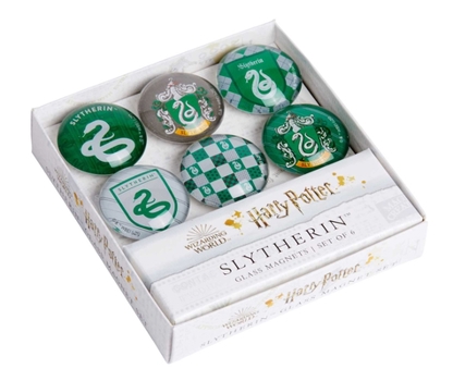Paperback Harry Potter: Slytherin Glass Magnet Set (Set of 6) Book