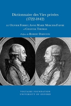Paperback Dictionnaire Des Vies Privées (1722-1842) [French] Book