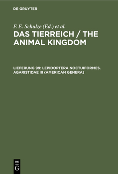 Hardcover Lepidoptera Noctuiformes. Agaristidae III (American Genera) [German] Book