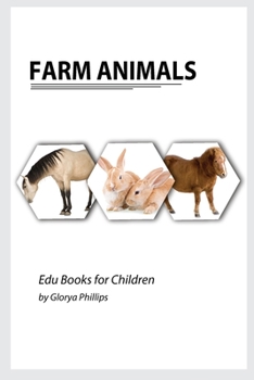 Paperback Farm Animals: Montessori real Farm Animals book, bits of intelligence for baby and toddler, children's book, learning resources Book