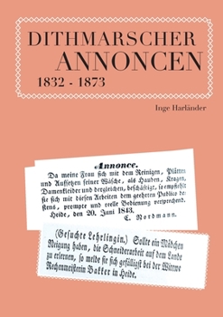 Paperback Dithmarscher Annoncen 1832 - 1873 [German] Book