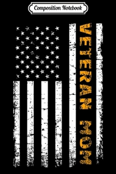 Composition Notebook: Womens American Flag Veteran Mom Military Veteran Mom  Journal/Notebook Blank Lined Ruled 6x9 100 Pages