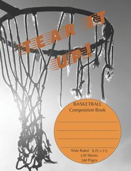 Paperback Basketball Composition Book: Basketball Lover's wide-ruled, lined, blank journal with 240 pages (120 sheets) Book