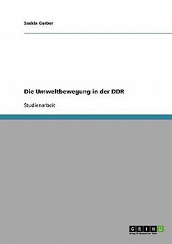 Paperback Die Umweltbewegung in der DDR [German] Book