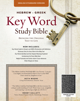 Leather Bound Hebrew-Greek Key Word Study Bible-ESV: Key Insights Into God's Word Book
