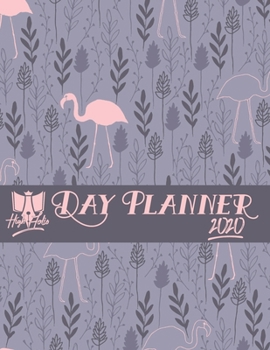 Paperback High Folio 2020 Planner - Grumpy Bulldog Design Works - Pink Roaming Flamingos Book