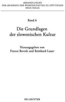 Hardcover Die Grundlagen der slowenischen Kultur [German] Book