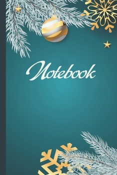 Christmas Notebook: Ruled Notebook Lined School Journal | 120 Pages | 6 x 9" | Turquoise Christmas notebook (Composition Books) | Christmas gift