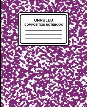Unruled Composition Notebook : Marble (Purple) , 7. 5 X 9. 25 , Unruled Notebook, 100 Pages, Professional Binding