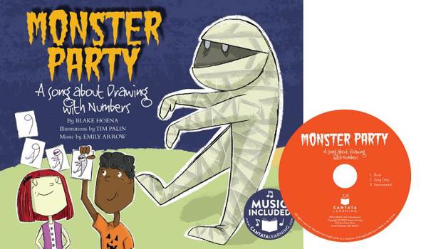 Library Binding Monster Party: A Song about Drawing with Numbers Book