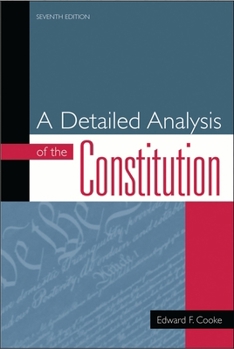 Paperback A Detailed Analysis of the Constitution Book