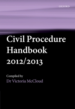 Paperback Civil Procedure Handbook 2012/2013 Book