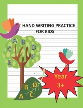 Paperback Handwriting Practice For Kids: For Kids ages 3-7 who wants to improve their handwriting. Book