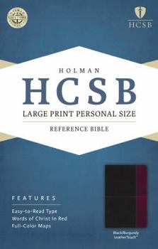 Imitation Leather Large Print Personal Size Reference Bible-HCSB [Large Print] Book