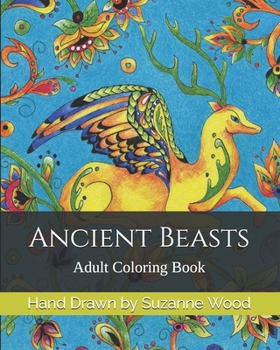 Paperback Ancient Beasts: Adult Coloring Book