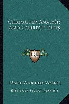 Paperback Character Analysis And Correct Diets Book