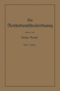 Paperback Die Reichsdienststrafordnung (Rdsto) [German] Book