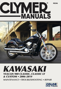 Paperback Kawasaki Vulcan 900 Classic, Classic LT & Custom 2006 - 2019: Clymer Manuals: Maintenance - Troubleshooting - Repair Book