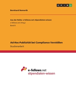 Paperback Ad-Hoc-Publizität bei Compliance Verstößen [German] Book