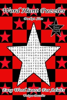 Paperback Word Hunt Puzzles: Pocket Size Easy Word Search For Adults [Large Print] Book