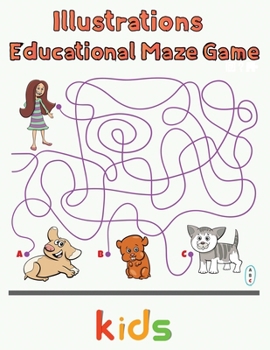 Illustrator Educational Maze Game Kids: 8.5''x11''/educational maze game coloring book