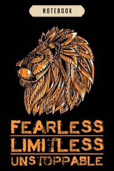 Notebook: Fearless limitless unstoppable  Notebook|6x9(100 pages)Blank Lined Paperback Journal For Student, kids, women, girls, boys, men, birthday gifts|Veteran day gifts notebook
