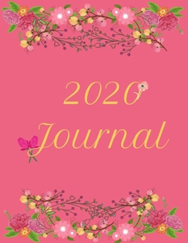 Paperback 2020 Pink and Green Floral Notebook Book