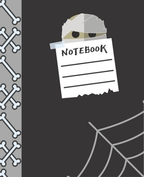 Paperback Notebook: Halloween Notebook - 7.5 x 9.25 Wide Ruled for school work boys girls students Book