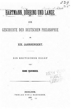 Paperback Hartman, Dühring und Lange Zur Geschichte der deutschen Philosophie im XIX. Jahrhundert [German] Book