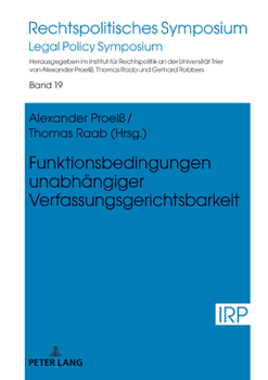 Hardcover Funktionsbedingungen unabhaengiger Verfassungsgerichtsbarkeit [German] Book