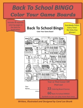Paperback Back To School Bingo: Color Your Game Boards Book