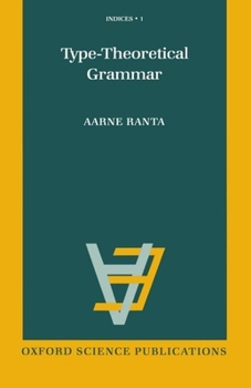 Hardcover Type-Theoretical Grammar Book