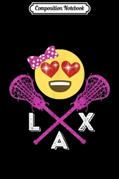 Composition Notebook: Cute Emoji Lacrosse Player for Girls and ns Journal/Notebook Blank Lined Ruled 6x9 100 Pages