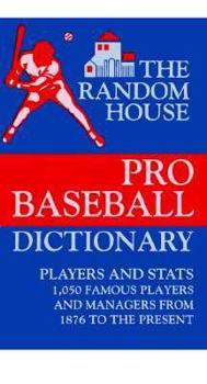 Hardcover Random House Pro Baseball Dictionary Book