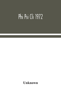 Paperback Phi Psi Cli 1972 Book