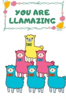 Paperback You Are Llamazing: Funny Llama Blank Lined Notebook Journal For Writing and Sketching Llama Lovers Birthday or Christmas gifts 6X9 Book