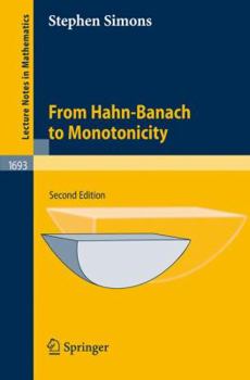 Paperback From Hahn-Banach to Monotonicity Book