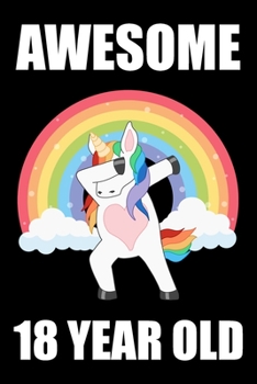 18th Birthday Dabbing Unicorn: Blank Lined Journal, Notebook, Planner Awesome Happy 18th Birthday 18 Years Old Gift For Girls