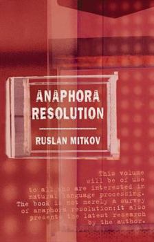 Paperback Anaphora Resolution Book