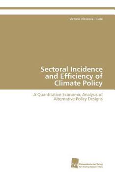 Paperback Sectoral Incidence and Efficiency of Climate Policy Book