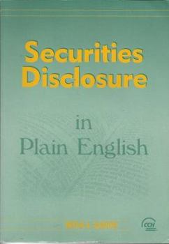 Paperback Securities Disclosure in Plain English Book